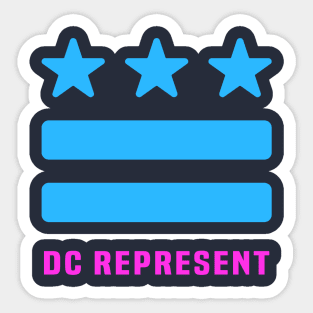 DC REPRESENT (Blue) Sticker